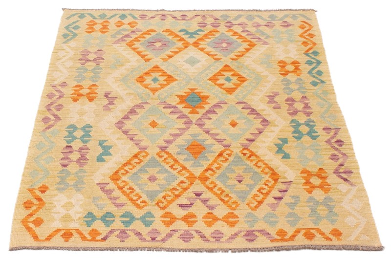 Vintage Hand Woven Area Rug 4'0" x 5'9" Traditional Wool Oriental Carpet gallery