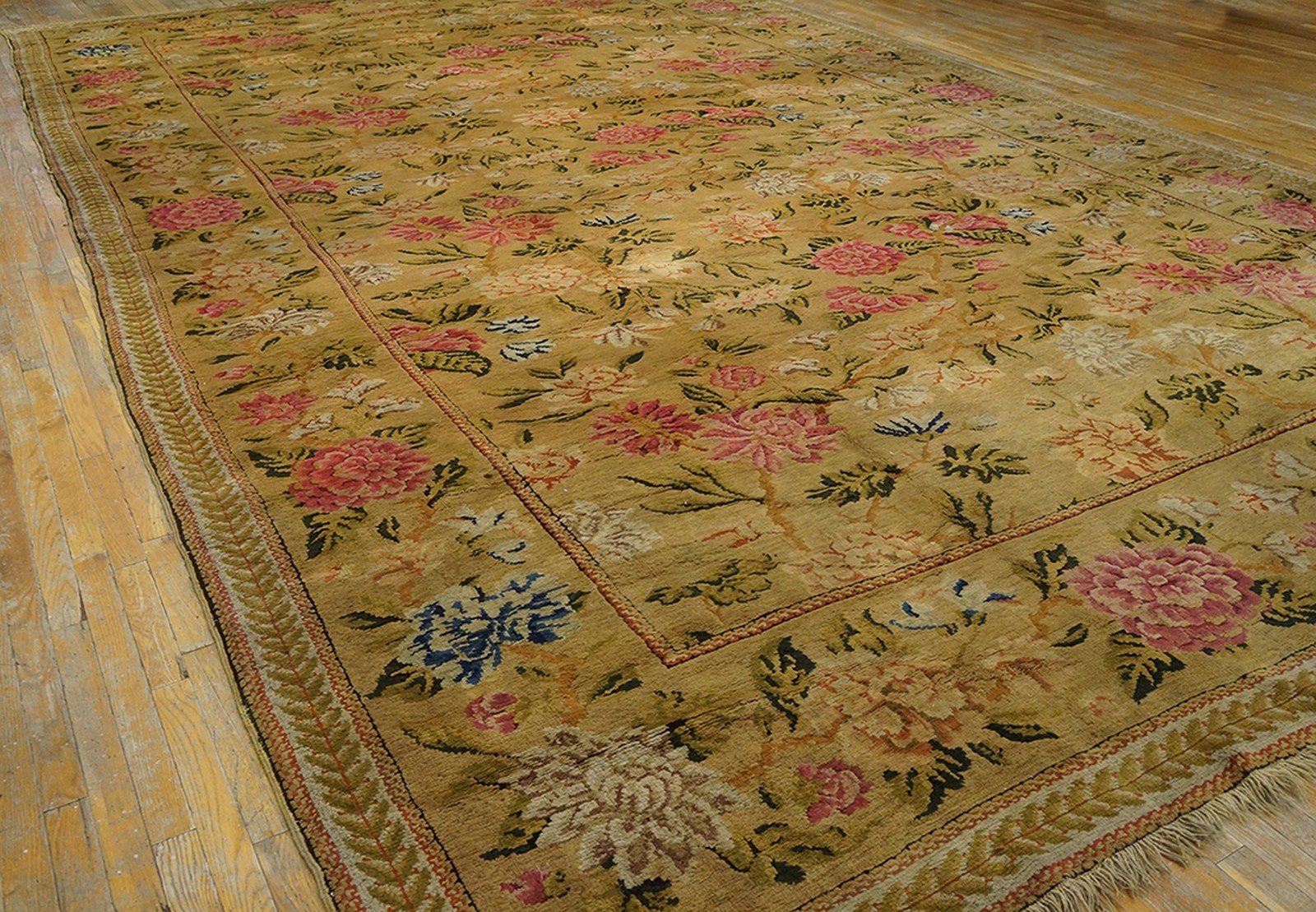 12x18 Antique Large Wool Brown Earth Tone Hand Knotted Pile English Rug gallery