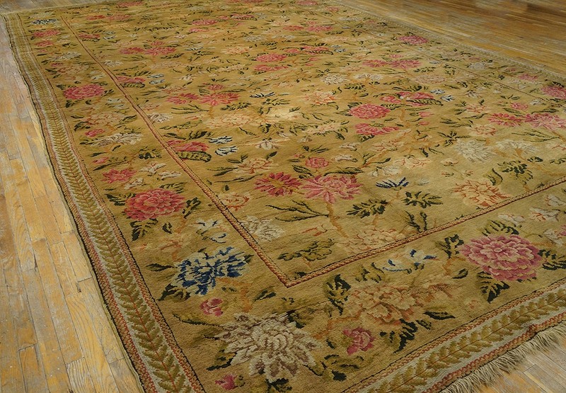 12x18 Antique Large Wool Brown Earth Tone Hand Knotted Pile English Rug gallery