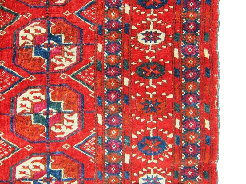 TOP EXAMPLE, SUPERB, LOVELY, ANTIQUE, 19th TURKOMAN SMALL RUG . DEHATI.1 gallery