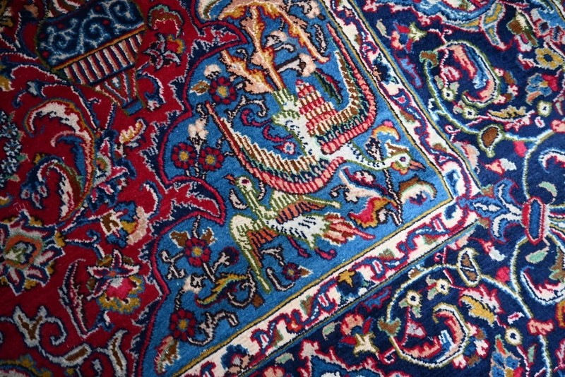 242 X 345 cm COLLECTORS' ITEM Vintage Stunning Oriental Floral Heraz Palace Rug gallery