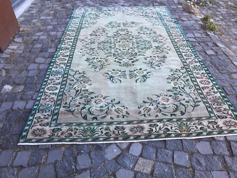 Turkish Vintage Rug, Handmade Wool Rug, Bohemian Large Rug, 5,6 x 9,2 ft gallery