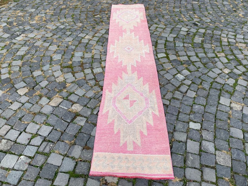 Carpet, Turkish rug, Vintage rug, Handmade rug, Runner, Wool | 2,0 x 10,5 ft gallery