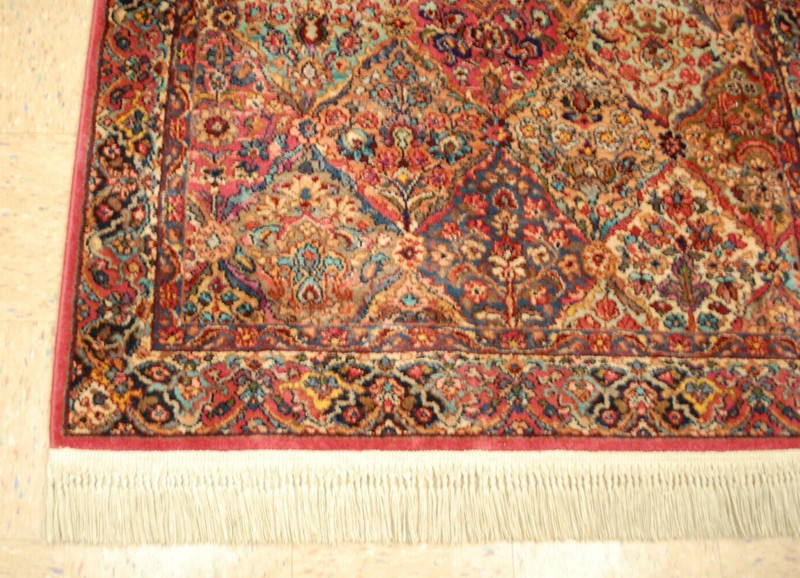 AUTHENTIC KARASTAN MULTICOLOR PANEL KIRMAN PATTERN # 717 RUG CARPET 4'3" x 6' gallery