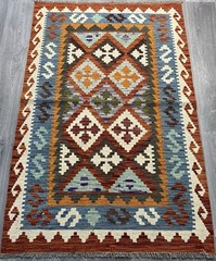 Vintage Kilim Traditional Hand Made Oriental Wool Kilim 5ftx3.2ft 155cmx102cm