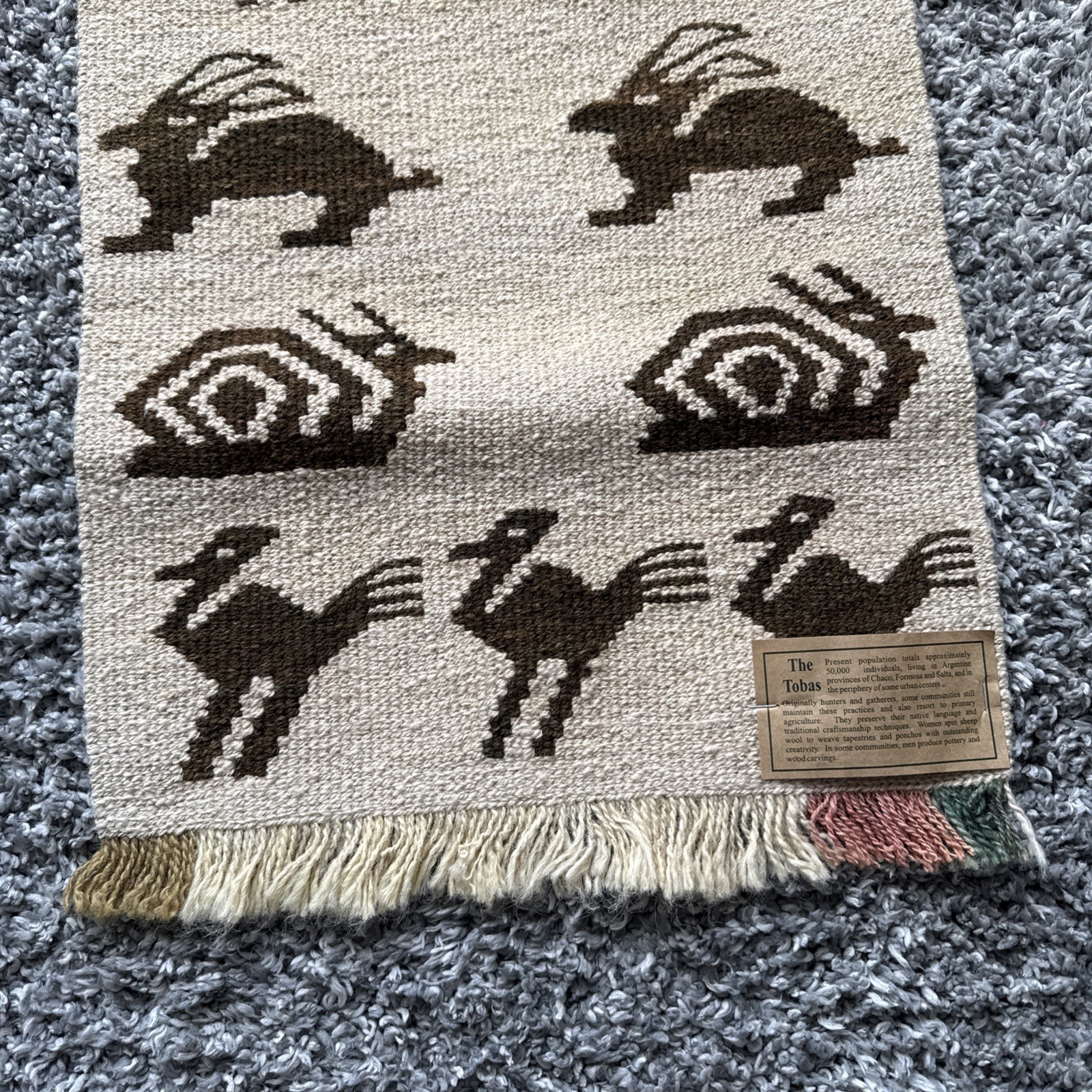 Vintage Traditional Handcrafted wool Rug for Home Décor The Tobas 93x40cm gallery
