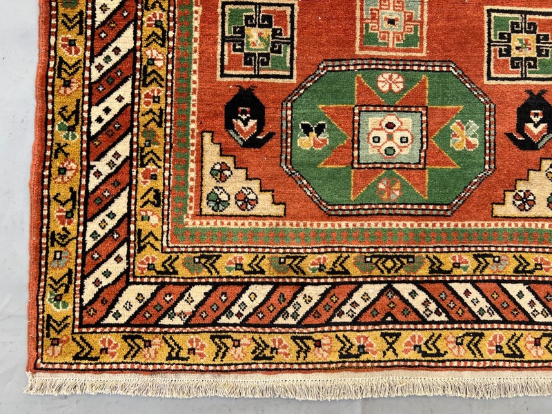 COLLECTORS' ITEM Stunning Natural Vegetable Dye Super Fine Quality Kazak Carpet gallery