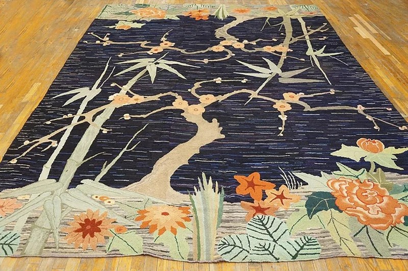 9x12 Vintage Art Deco Multicolor Wool Area Rug 1930 gallery