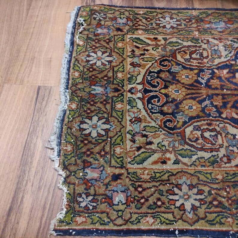 Antique Rug mat Pair of Rugs Kashmiri Antique Rug Size 99 cm x 63 cm , KR gallery