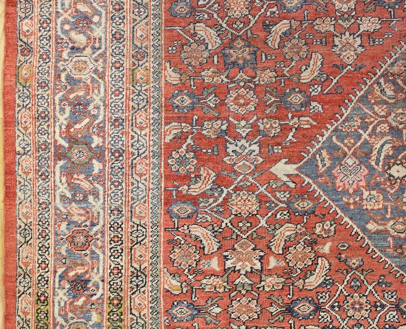 Antique Hand-Knotted Traditional Floro-Geometric Oriental Carpet gallery
