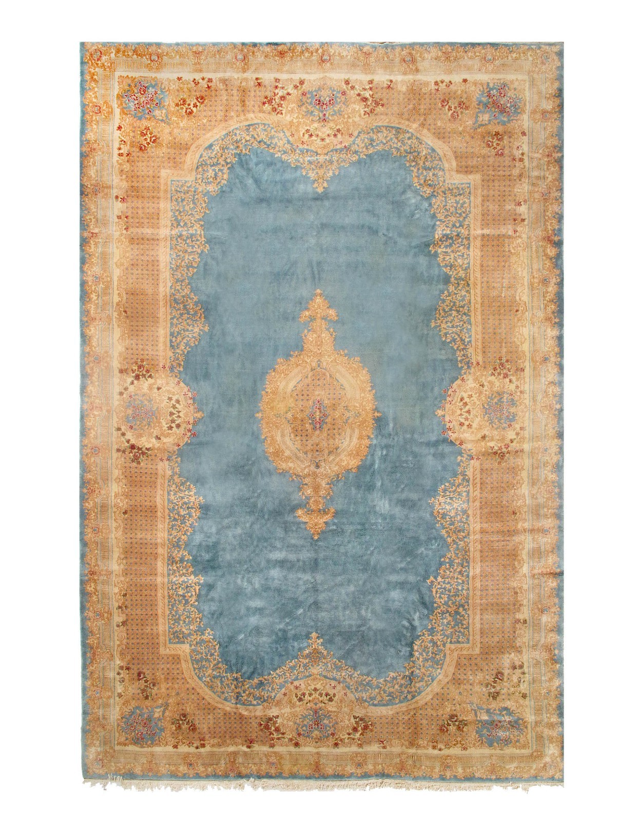 Light Blue Fine Hand Knotted Vintage Wool Rug 11'11'' X 19'3'' gallery