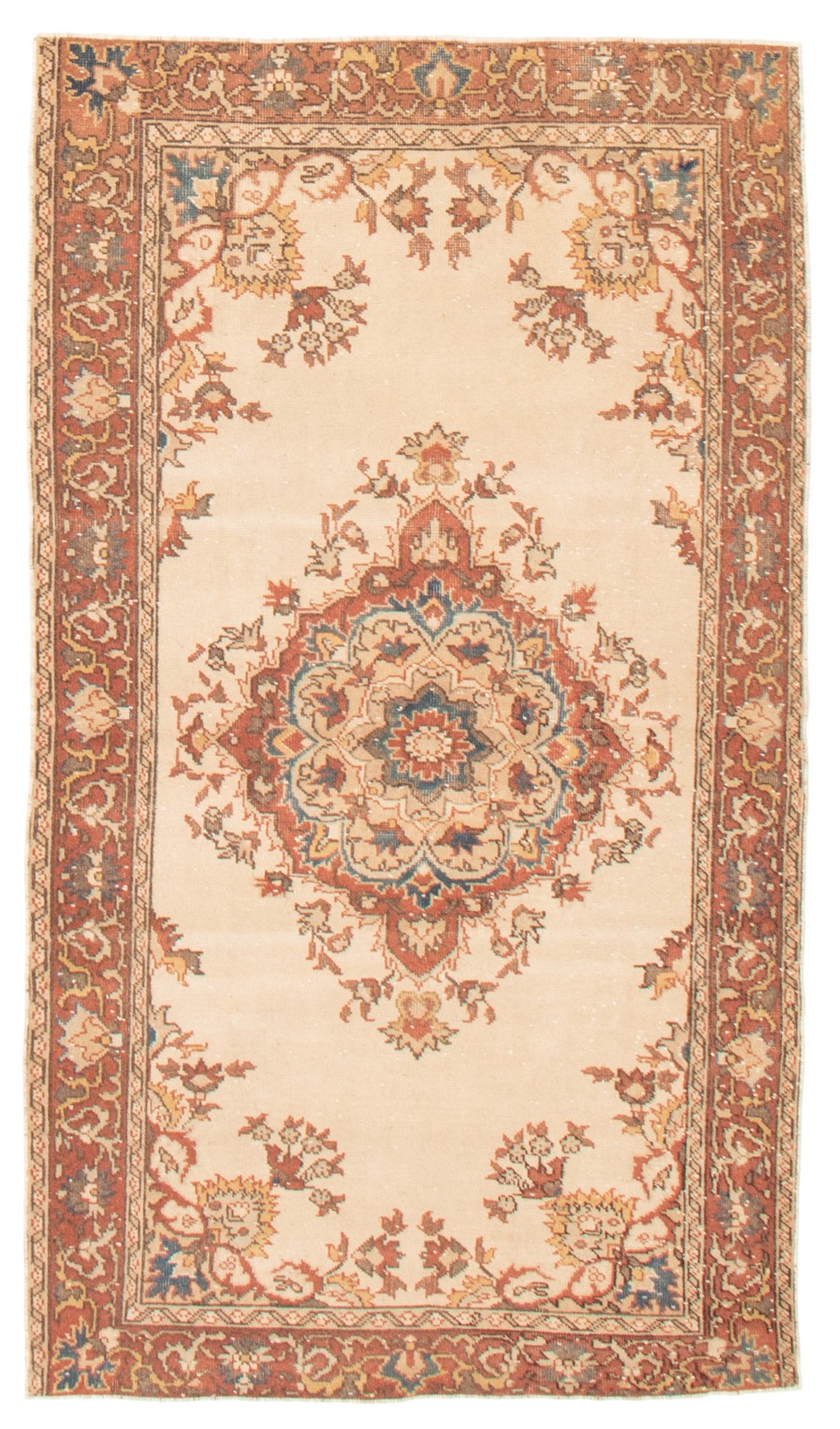 Vintage Traditional Hand-Knotted Area Rug 3'10" x 6'9" Oriental Wool Carpet gallery