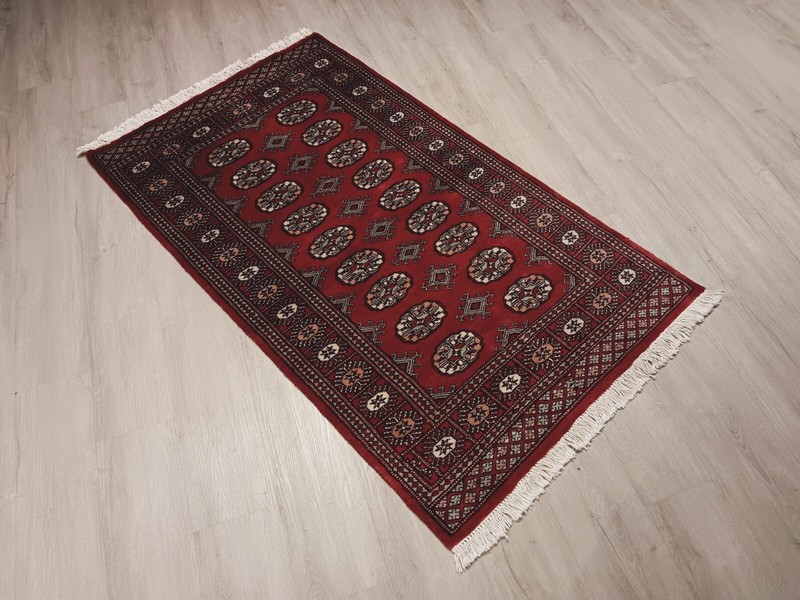 3x5 All-over-Pattern Deep Red Handmade-Turkish-Knotted Fine Soft Wool Rug 586342 gallery