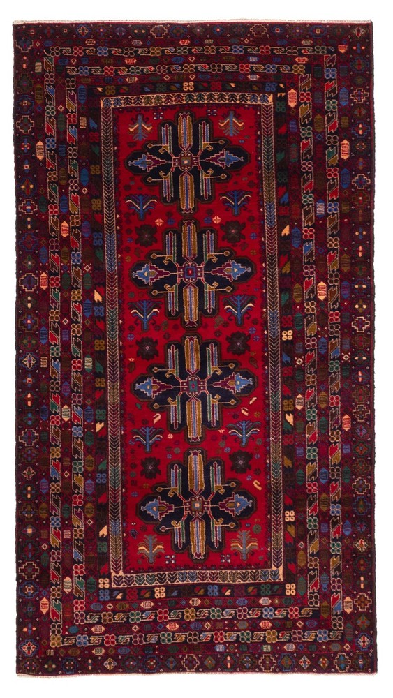 Traditional Vintage Hand-Knotted Area Rug 4'2" x 6'4" Oriental Wool Carpet