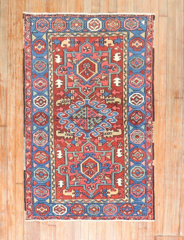 Antique Colorful Karajeh Rug 3'x4'4'' gallery