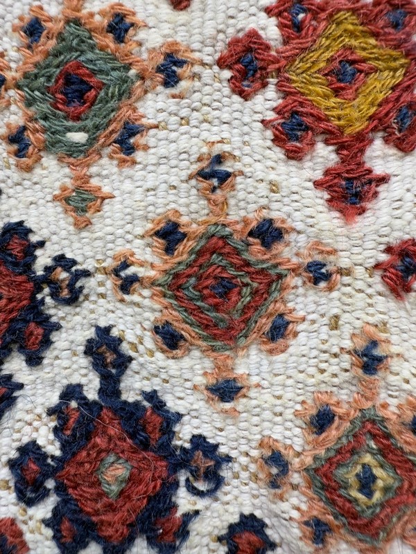 Vintage Beautiful Hand Woven Oriental Single Saddle Wool Bag Rug 50x47 Cm gallery