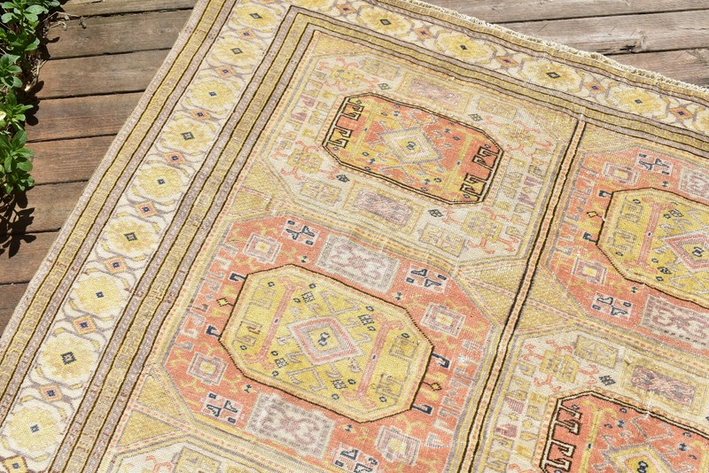 Turkish Rug 77''x112'' Bunyan Carpet Vintage 197x287cm Oriental Decor Rug 6x9 gallery