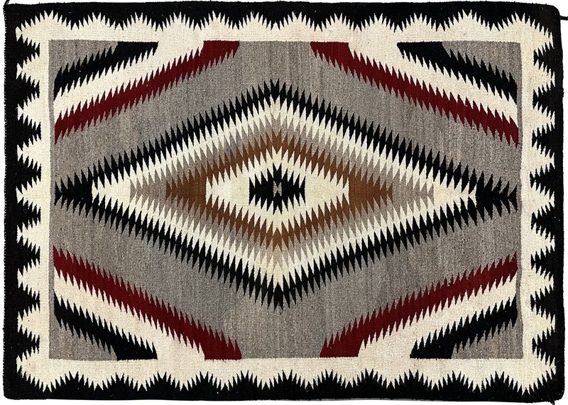 5x7 Vintage Navajo Eye Dazzler Handwoven Wool Rug Gray Southwestern 148cmx198cm gallery