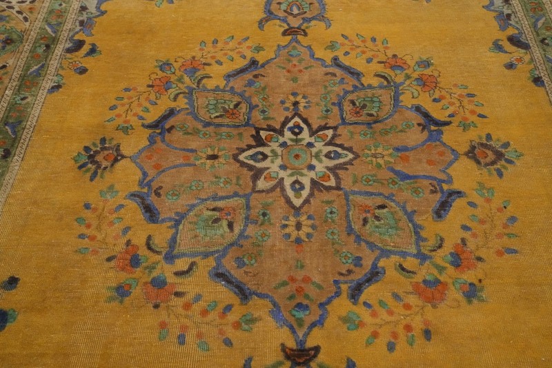 Distressed Traditional Wool Vintage Area Rug 7x10 ft Hand-knotted Orange Carpet gallery