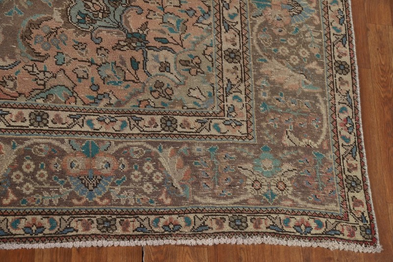 Brown Medallion Area Rug 8x11 Handmade Wool Traditional Vintage for Living Room gallery