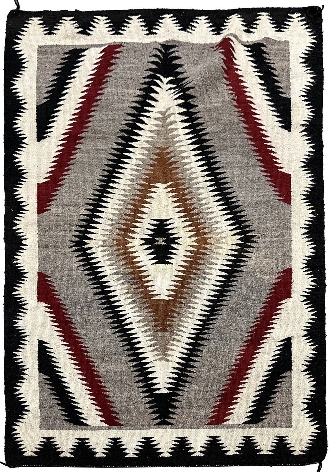 5x7 Vintage Navajo Eye Dazzler Handwoven Wool Rug Gray Southwestern 148cmx198cm gallery