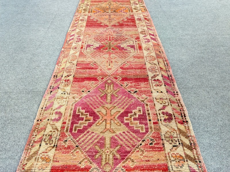 2.8 x 13 Ft, Antique rug 3x13, Turkish runner 3x13 vintage, Tribal Herki rug gallery