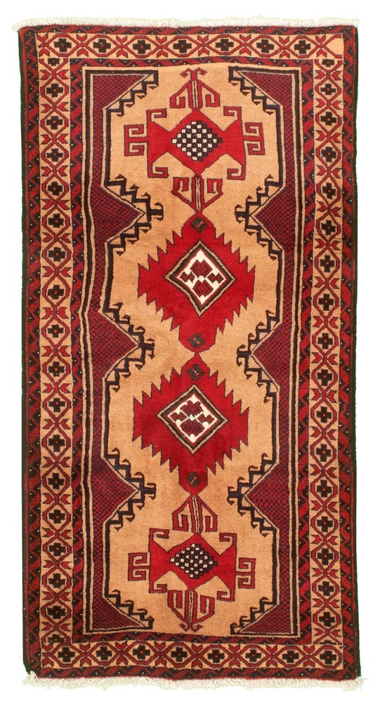 Traditional Vintage Hand-Knotted Area Rug 3'4" x 6'7" Oriental Wool Carpet