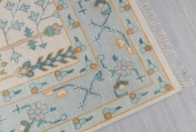 Hand Knotted Wool Turkish Oushak Area Rug 9x12 10x14 ft Muted Traditional Carpet gallery
