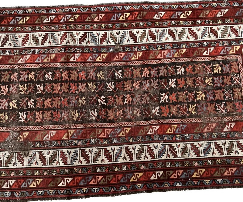 Antique Caucasian Shirvan Runner Rug 3’8” x 8’10” ft • circa 1850-1890 gallery