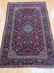 4’6″ x 7′ Antique Indian Oriental Rug – 1950s – Hand Made – 100% Wool