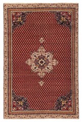 Vintage 5’10” x 8’10” Traditional Hand Knotted Vegetable Dye Wool Area Rug