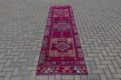 Home Decor Rug, Bedroom Rugs, Vintage Rug, 2.8×11.2 ft Runner Rug, Kitchen Rug