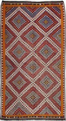 Vintage Hand Woven Area Rug 5’8″ x 11’0″ Traditional Wool Oriental Carpet