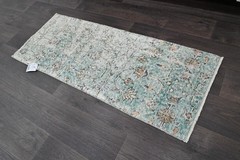 Oushak Turkish Doormat Rug 2×4 BLUE Vintage Anatolian Handmade Small Kilim Rug