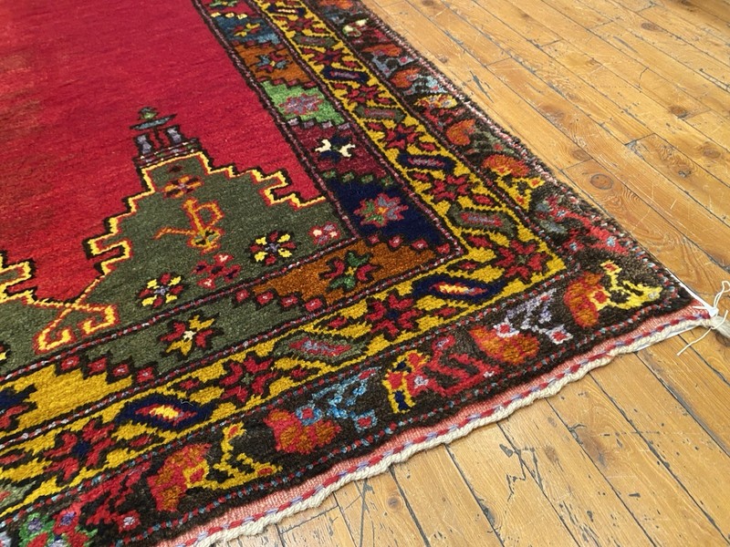 Antique 1900-1939s Exclusive Turkish Wool Pile Carpet 3’8”x5’4” gallery