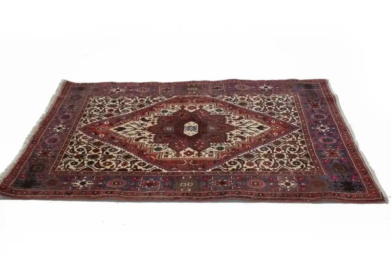 Hand-Knotted Vintage Style Oriental Wool Area Rug Cream Extra KPSI Small 3X5 ft gallery