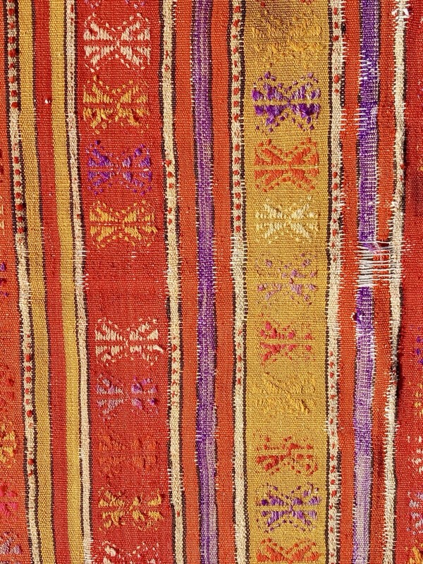 Beautiful Vintage Distressed Kilim Rug From Denizli Western Anatolia gallery