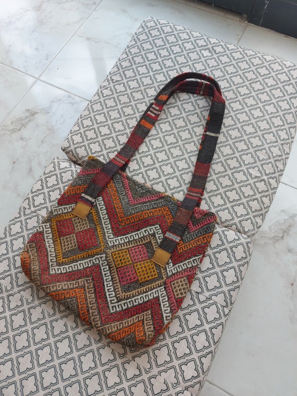 Handmade Antique Or Vintage Rug, Cushion Natural Handmade Bag,Decor or Use Rug gallery