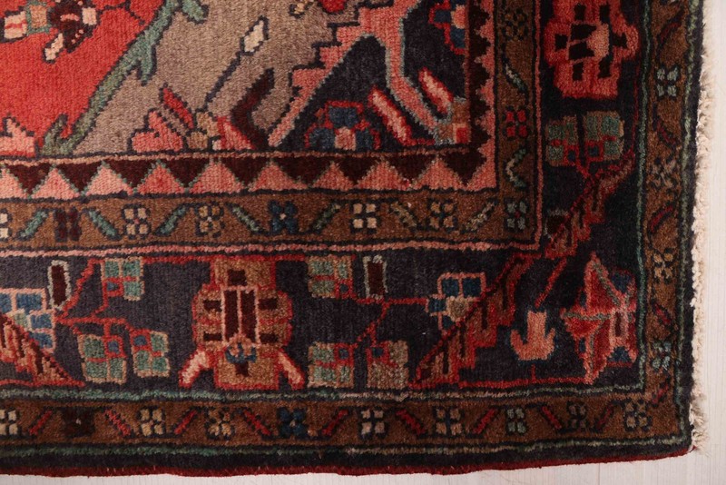 3'7" x 9'9" Vintage Hand-knotted Runner Rug Traditional Oriental Wool Carpet gallery