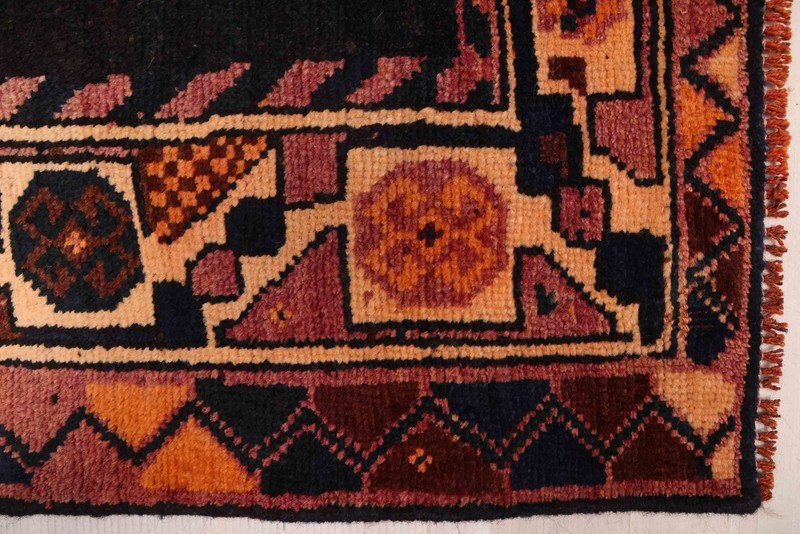 3'9" x 9'4" Vintage Hand-knotted Runner Rug Traditional Oriental Wool Carpet gallery
