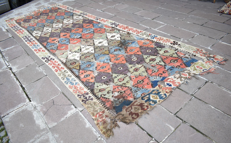 Auth: 18th C Antique Turkish Rug 62'' x 166'' Rare Collector's Item Konia Rug gallery