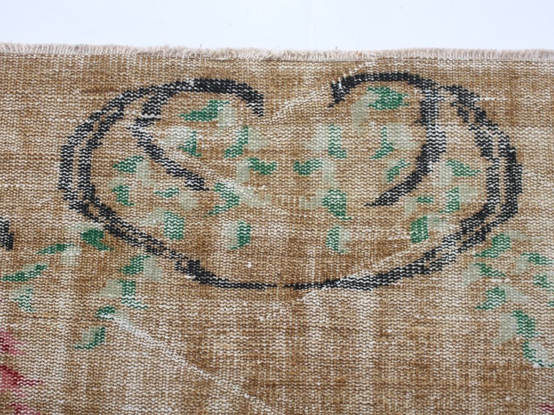 5x9 Turkish Handmade Area Rug Brown Beige Floral Shabby Chic 5.4x8.6 ft gallery