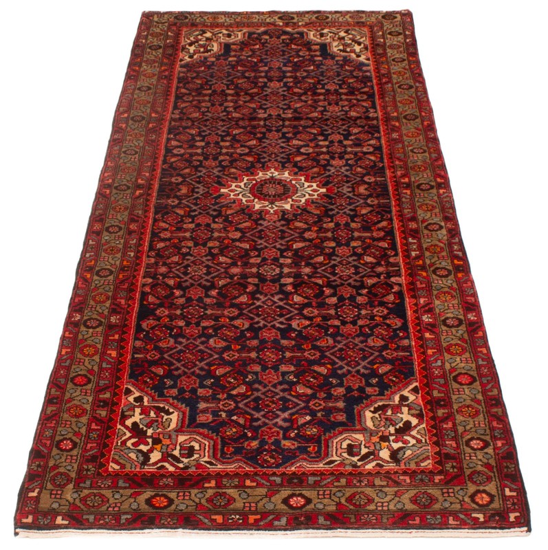 Vintage Hand-Knotted Area Rug 4'0" x 9'10" Traditional Oriental Wool Carpet gallery