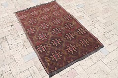 Turkish Kilim Rug 36”x55” Hand Woven Adana Cicim Kilim 93x140cm Area Rug Wool