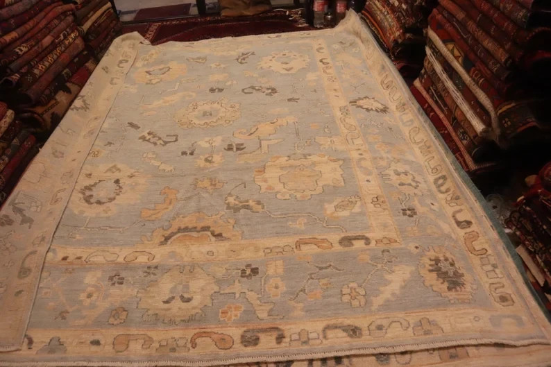 235 X 300 CM Stunning Natural Vegetable Dye Contemporary Oushak Turkoman Carpet gallery