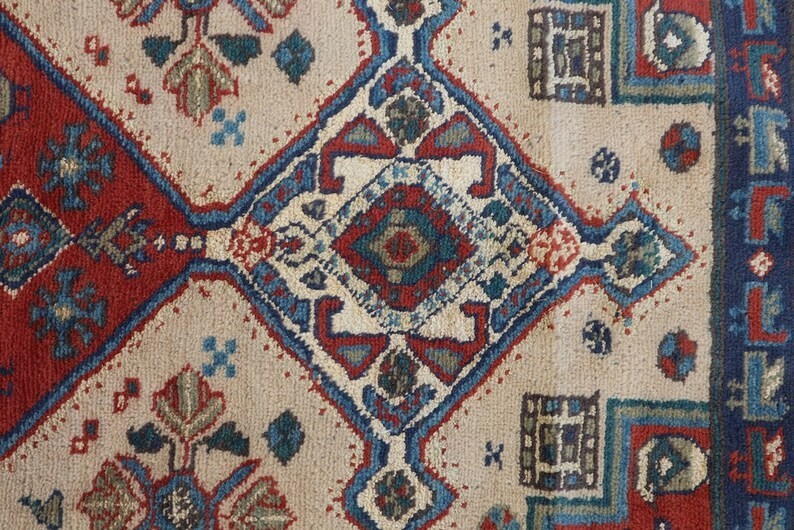 Vintage Stunning Kazak Caucasian Carpet, Gorgeous Kazak Caucasus Carpet gallery
