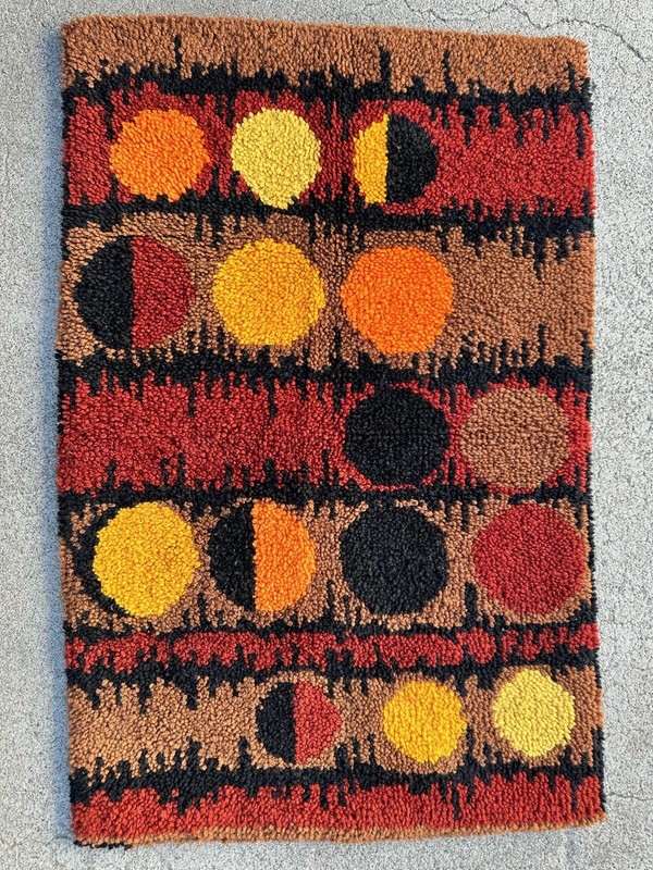 Vintage Scandinavian Swedish Vintage Ege Rya Shag Rug, Danish Design Tapestry gallery