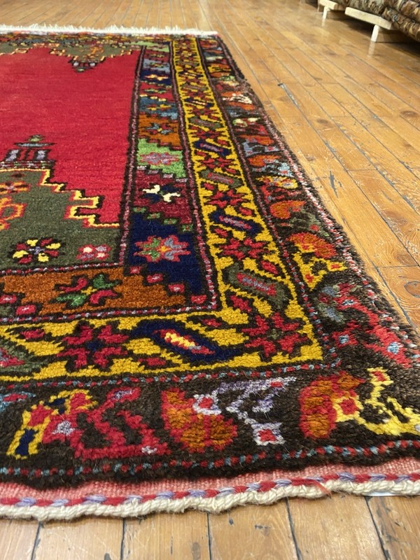 Antique 1900-1939s Exclusive Turkish Wool Pile Carpet 3’8”x5’4” gallery