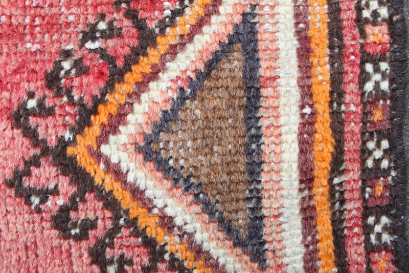 Vintage Worn Hand Made Traditional Oriental Wool Faded Red Rug 173x105cm gallery