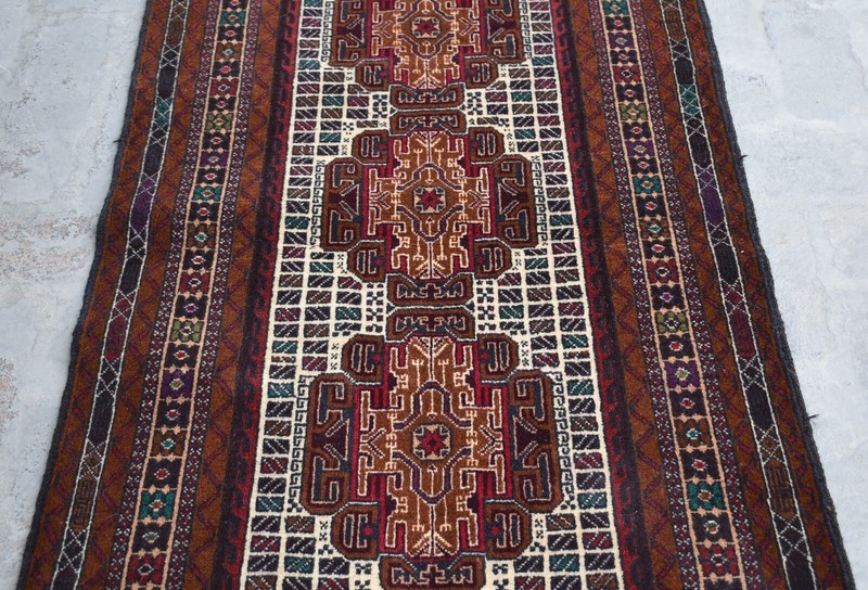 2'9 x 4'11 Hand knotted vintage afghan tribal baluchi zakani rug, Afghan rug 3x5 gallery